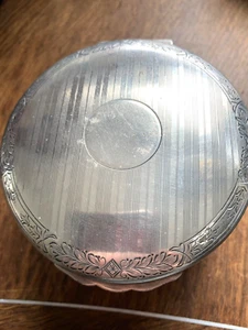 CANADA BIRKS Round Fitted Jewelry Box Sterling Silver NO MONOGRAM - Foto 1 di 5