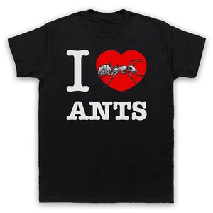 I LOVE ANTS ANIMAL RIGHTS LOVER SAVE THE ANIMALS MENS & WOMENS T-SHIRT - Picture 1 of 23