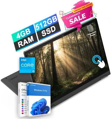 Lenovo IdeaPad Flex 5 2-in-1 Laptop 14" Office 2024 Intel i3 4GB RAM & 512GB SSD - Image 1 of 4