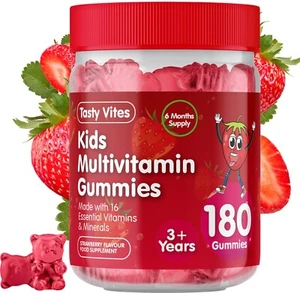 180 Kids Multivitamins Gummies, Megapack 6 Months Supply! Chewable Strawberry - Picture 1 of 10