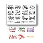 Seasonal Holiday Sentiment Clear Stamps for Card Making or Happy Easter St. P...