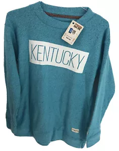 Neu mit Etikett Kentucky Wildcats Damen-Sweatshirt bequem Frottee L/S Rundhalsausschnitt lagunenblau - Bild 1 von 7
