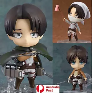 Attack on Titan Action Figures Levi Ackerman Eren Jaeger Anime Toys Model 10CM - Picture 1 of 13
