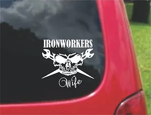 2 (PCS) Ironworkers Wife Sticker Decals 20 Colors To Choose From - Picture 1 of 2