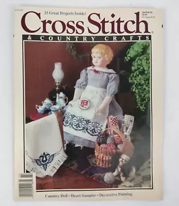 Jan/Feb 1991 Cross Stitch & Country Crafts Magazine Heart Sampler Doll 01183 - Bild 1 von 5