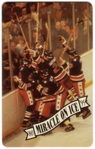 Miracle On Ice 1980: Victoria Olímpica de Hockey 15 Aniversario Juego de 5 tarjetas telefónicas - Imagen 1 de 6