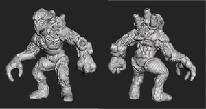 Korallengolem D&D Depths of Savage Atoll EC3D 28mm 32mm  - Bild 1 von 4