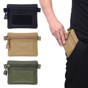 Outdoor EDC Pouch Wallet Waterproof Portable Zipper Waist Bag Coin Bag Hunting - Picture 1 of 17