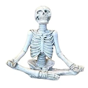 Halloween Skeleton Statue Yoga Skeleton Statue for Outdoor Courtyard Bedroom - Picture 1 of 6