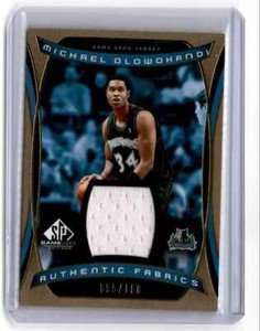 2004-05 SP Game Used Authentic Fabrics Gold Michael Olowokandi 055/100 Minnesota