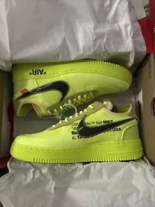 The Ten: Nike Air Force 1 x Off White Volt Size Mens UK 7.5 US 8.5 NEW WITH BOX - Picture 1 of 4