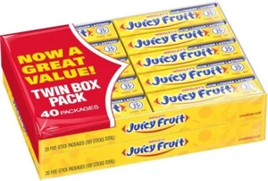 JUICY FRUIT Original Bubble Kaugummi 5 Stück (40er Pack) - Bild 1 von 1