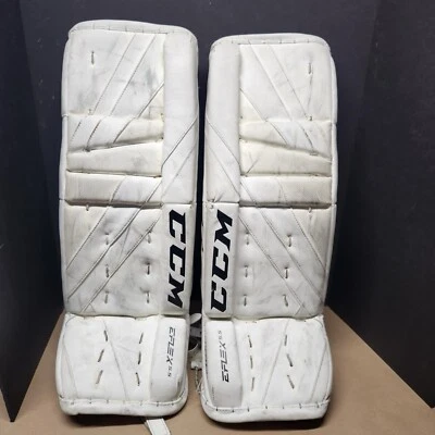 Almohadillas para piernas de portero CCM EFlex E5.5 talla junior 26+1 blanco/blanco/blanco Foto 1 de 4