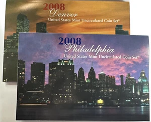 2008 US Mint Set in Original Plastic 28 Beautiful Coins with Satin Finish - Picture 1 of 7