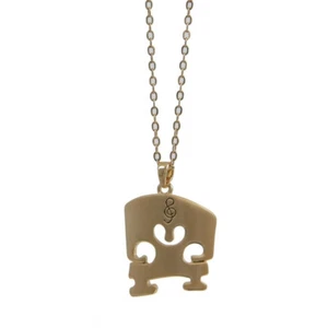 Halskette Froma Brücke Violine goldfarben mit Kette Musikgeschenk - Bild 1 von 2