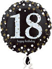 18" Sparkly Black Gold Silver Foil Helium/Air Balloon Birthday Party Decoration
