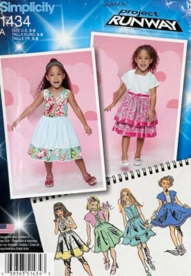 Simplicity Sewing Pattern 1434 Little Girls Dress & Bolero Jacket - Sizes 3 - 8 - Image 1 of 3