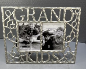GRANDKIDS Photo Picture Frame Silver Tone Malden Int'l Design Made in Taiwan - Picture 1 of 11