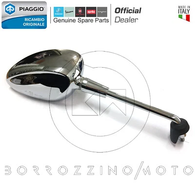 SPECCHIO DESTRO CROMATO ORIGINALE VESPA SPRINT 4T 4V NOABS E2 EMEA 50 2014 - Immagine 1 di 2
