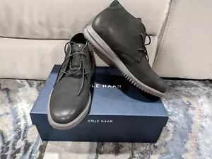 Cole Haan Grand+ Chukka Boots Mens Black Nubuck Leather NIB Size 11.5 C36921 - Picture 1 of 8