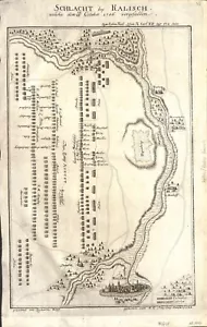 Antique map, POLAND, Schlacht bei Kalisch, 1744, Wolff - Picture 1 of 1