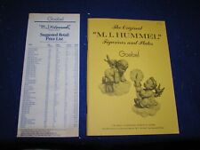 THE ORIGINAL M.I.HUMMEL FIGURINES & PLATES CATALOG, FROM GOEBEL + Price List
