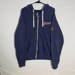 Detroit Hoodie Herren XL marineblau Triblend durchgehender Reißverschluss hergestellt in den USA Royal Apparel - Bild 1 von 5
