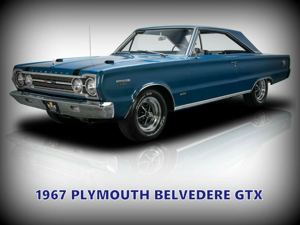 Letrero metálico Plymouth Belvedere GTX 1967: 12x16" y envío gratuito Foto 1 de 1