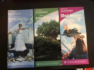 Walt Disney World Reopening Map Set Magic Kingdom Animal Kingdom Disney Springs  - Picture 1 of 7