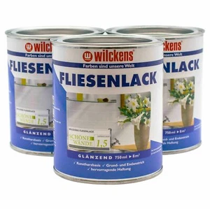 Wilckens Fliesenlack Fliesenfarbe 750ml Fliesen Lack Glänzend (12,12€/1l) - Bild 1 von 4
