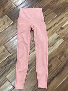 Andar Salmon Pink Yoga Leggings size 2 New No Tag - Picture 1 of 4