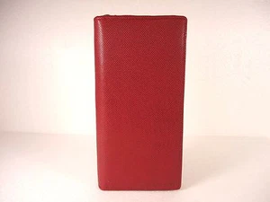 NWT COACH BLEECKER EMBOSSED TEXTURED LEATHER ACCORDION ZIP DARK RED F74592 - Picture 1 of 7