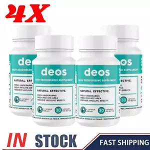 (4X) DEOS Internal Deodorant Supplement –Full Body Deodorizer -(30 Capsules), - Bild 1 von 6