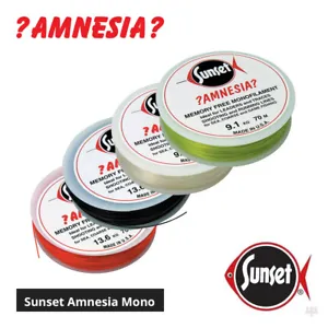 Sunset Amnesia Memory Free Monofilament - Sea Cod Carp Lure Leader Fishing Line - Picture 1 of 5
