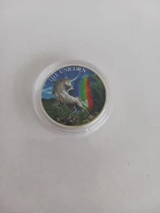 The Unicorn Silverr 1 Oz Round Intaglio Mint Cryptozoology Series Rainbow Design - Bild 1 von 2