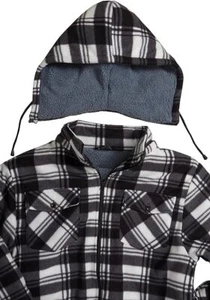 Gillicci ExtraThick Padded QulitDetachableHood HeavyWeight Check FurLined Shirt - Picture 1 of 10