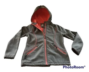 Girls Magellan Outdoors Hooded Fall Winter Coat Jacket Size XL 16 Gray Pink - Picture 1 of 6