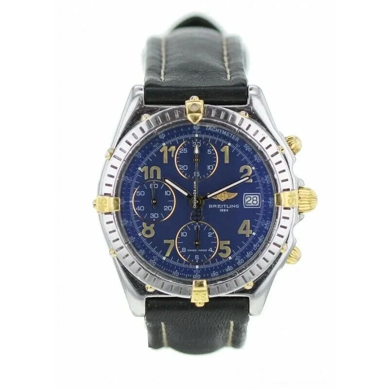 Breitling Windrider Chronomat Blue "Vitesse" 18kt Yellow Gold & Steel - Image 1 of 1