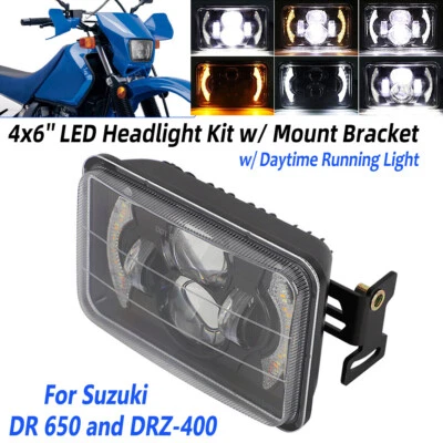 Kit de soporte de montaje de faros LED haz alto/bajo para Suzuki DR 650 y DRZ-400 Foto 1 de 4