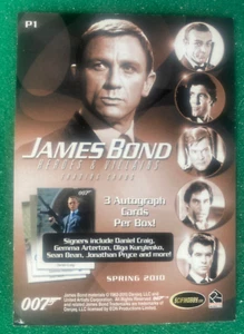 JAMES BOND 007 Heroes & Villains Promo Card #P1 Rittenhouse 2010 - Picture 1 of 2