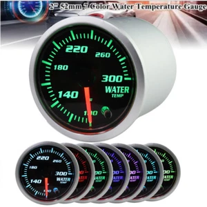 Universal 2" 52mm Water Temperature Gauge Digital 7-color LED Display Car Meter - Picture 1 of 5