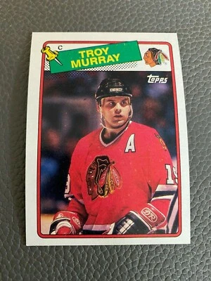 Troy Murray 1988-89 Topps Hockey #106 Black Hawks   - Image 1 of 2