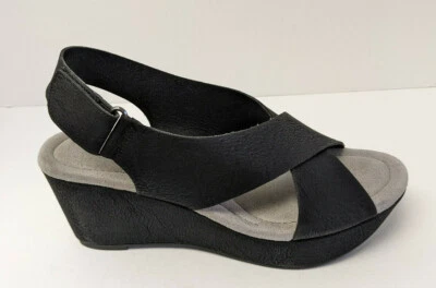 Sandalias de cuña chinas con cordones para lavandería, negras, para mujer 9 M Foto 1 de 4