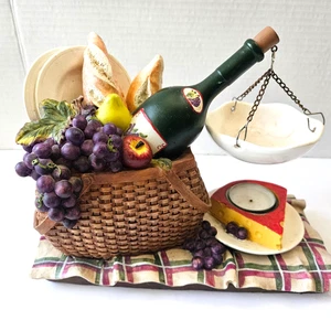 Vintage Marex YANKEE CANDLE cestino da picnic/vino/formaggio/pane/calda crostata da appendere. - Foto 1 di 10