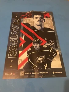 Columbus Blue Jackets Jack Roslovic Poster + BONUS Hockey Karten (QR Code Programm) - Bild 1 von 3
