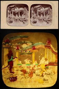 vue stéréo DIABLERIE -  CONCERT INFERNAL  vers 1860 / tissue polyorama - Imagen 1 de 3