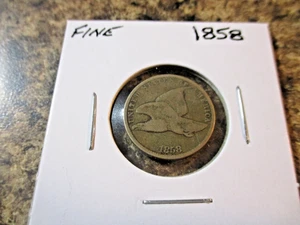 1858 FLYING EAGLE CENT FINE A72 - Picture 1 of 2