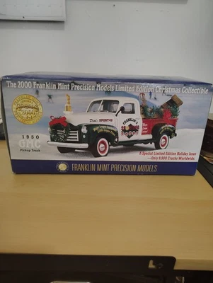 Camioneta pickup GMC modelo de precisión navideña Franklin 2000 como nueva coleccionable  Foto 1 de 4