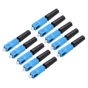 10PCS SC UPC Fiber Optic Quick Connector, Straight SM Fast Connectors Adapter - Afbeelding 1 van 6