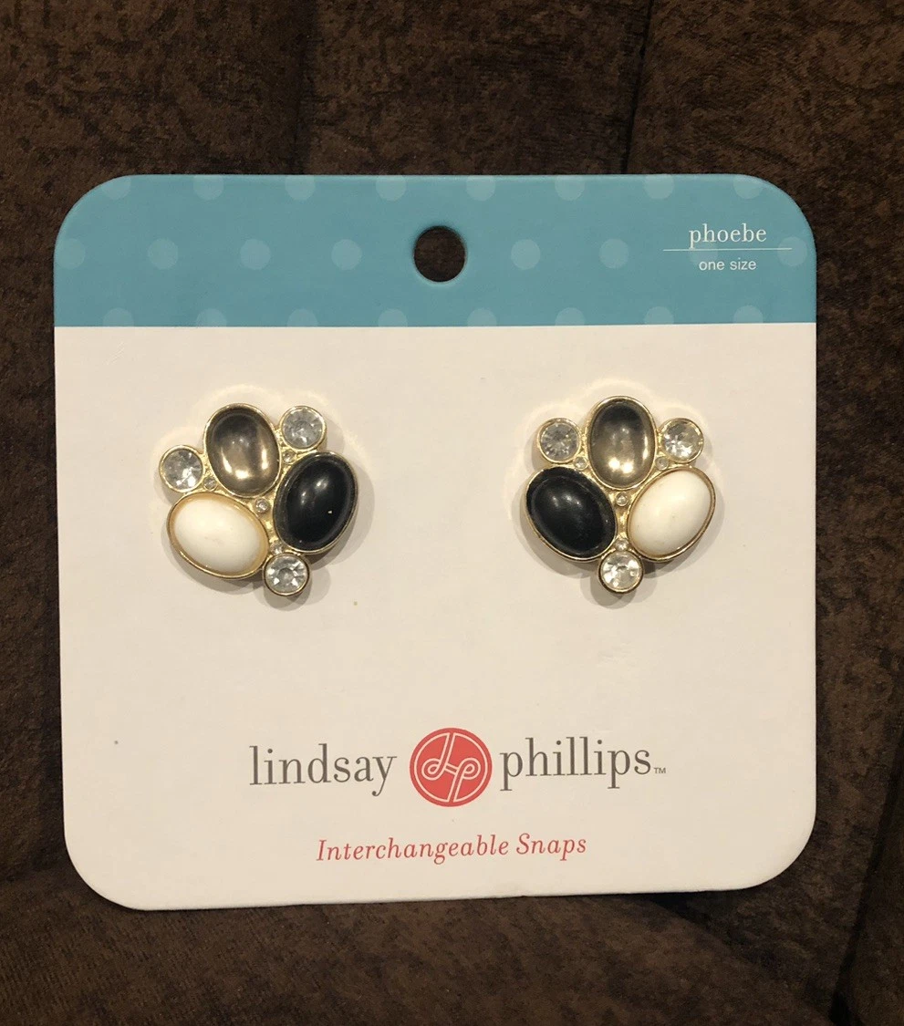 Lindsay Phillips Women's Molly Interchangeable Shoe Charms - Navy Plaid Strap With Wood Button, Regular US Size L - View #10